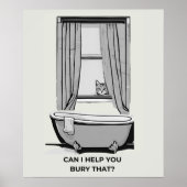 Funny Cat Poster - "Kann ich dir dabei helfen, das (Vorne)
