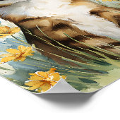 Funny Cat Poster - Niedliches Lächeln Traumstrecke (Ecke)