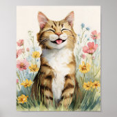 Funny Cat Poster - Niedliches Lächeln Traumstrecke (Vorne)