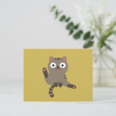 Funny Cat Postkarte (Stehend Vorderseite)