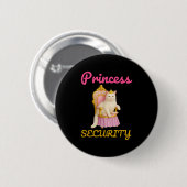 Funny Cat Princess Security Meme Niedlich Kitty Hu Button (Vorne & Hinten)
