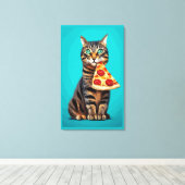 Funny Cat Print, Value Poster Paper (Matte) Leinwanddruck (Insitu (Holzboden))