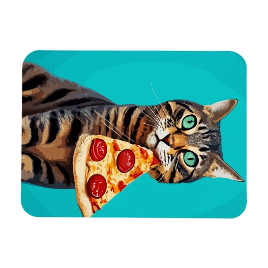 Funny Cat Print, Value Poster Paper (Matte) Magnet (Horizontal)