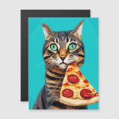 Funny Cat Print, Value Poster Paper (Matte) Magnetkarte (Vorne/Hinten)