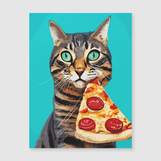 Funny Cat Print, Value Poster Paper (Matte) Magnetkarte (Vorderseite)