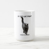 Funny Cat print white my cat is schickt seine Tass Kaffeetasse (Mittel)