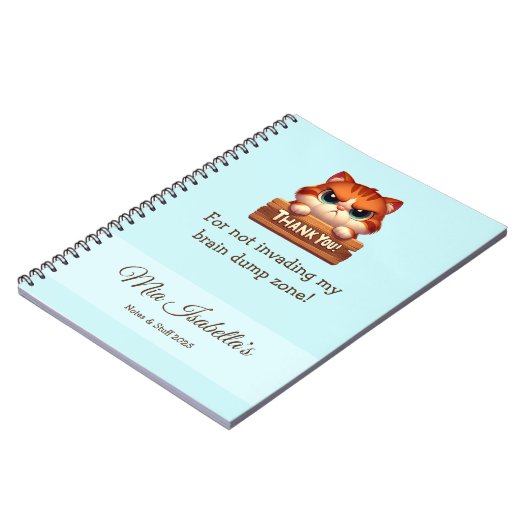 Funny Cat - Privatsphäre-Notebook individuell anpa Notizblock (Linke Seite)
