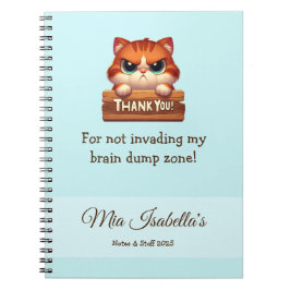 Funny Cat - Privatsphäre-Notebook individuell anpa Notizblock