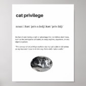 Funny Cat Privilege Slefie Plakatmatte Poster (Vorne)