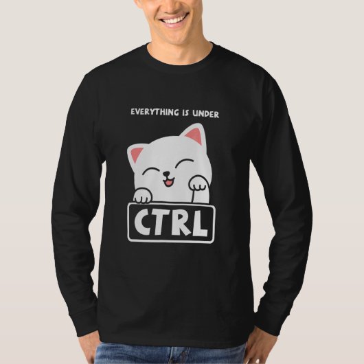 Funny Cat Programmer Developer Coder Computer Scie T-Shirt (Vorderseite)