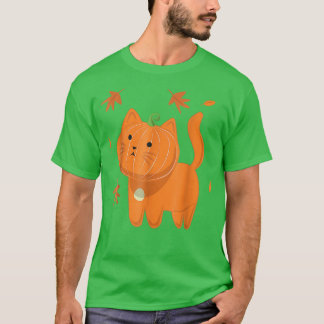 Funny Cat Pumpkin Halloween 2022 Kürbislaterne Ca T-Shirt