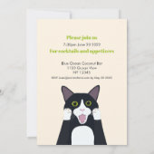 Funny Cat Pun 30. Party Einladung (Rückseite)