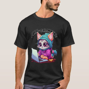Funny Cat Pun Tech Savvy Kitten Programmierung Pun T-Shirt
