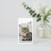 Funny Cat Pun Verabrede Visitenkarten Telefonnummerkarte (Stehend Vorderseite)