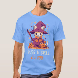 Funny Cat Pun Witch Zauber Grafik Männer Kinder Fr T-Shirt