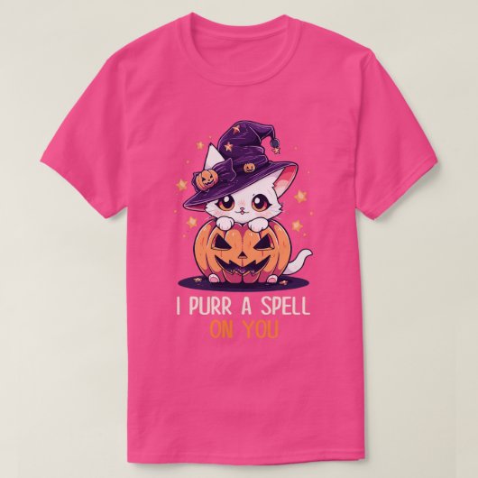 Funny Cat Pun Witch Zauber Grafik Männer Kinder Fr T-Shirt (Design vorne)