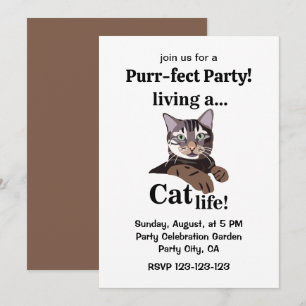 Funny Cat Purrfect Party Einladung