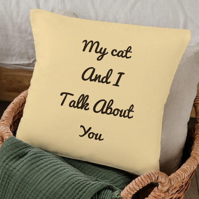 Funny Cat Quote BESTE FREUNDIN Niedlich Beige Pet  Kissen (Von Creator hochgeladen)