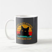 Funny Cat Quote Dogs Have Owners Cats Have Staff R Kaffeetasse (Links)