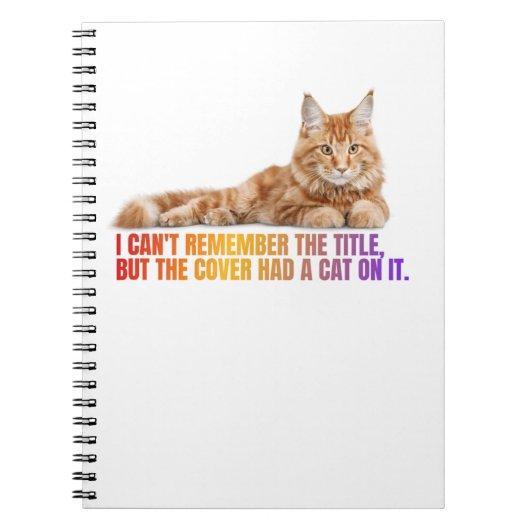 Funny Cat Quote Spiral Notebook für Bibliothekare Notizblock (Vorderseite)