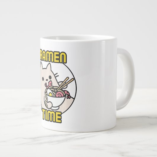 Funny Cat Ramen Animal Lover Pet Eigentümer Jumbo-Tasse (Vorderseite Rechts)