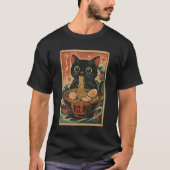 Funny Cat Ramen Graphic T-Shirt Japanisch Kawaii A (Vorderseite)