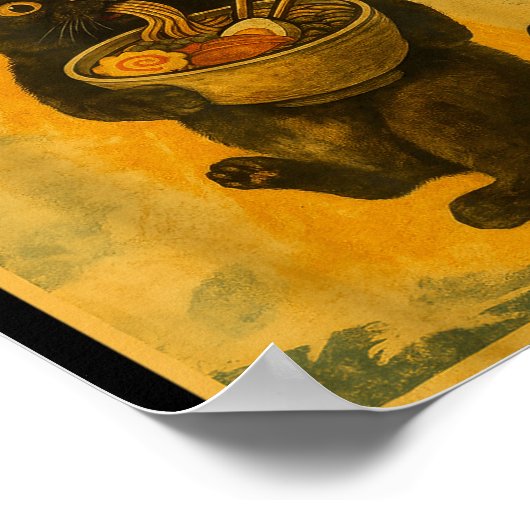 Funny Cat Ramen Ufo Japanese Anime For Men Women T Poster (Ecke)