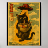 Funny Cat Ramen Ufo Japanese Anime For Men Women T Poster (Vorne)