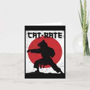 Funny Cat rate Cat Karate Geschenk für Kampfkunst  Karte