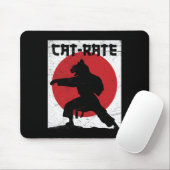 Funny Cat rate Cat Karate Geschenk für Kampfkunst Mousepad (Mit Mouse)