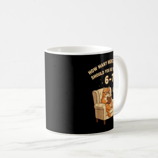 Funny Cat Reading 6-7 Meme Englieacher Book Lover Kaffeetasse (VorderseiteRechts)