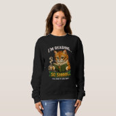 Funny Cat Reading Book Black Sweatshirt | Retro (Vorne ganz)