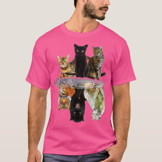 Funny Cat Reflection Zitat Cooler Valentinstag Ref T-Shirt