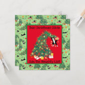 Funny Cat Regret Nothing Custom Flat Greycard Karte (Vorderseite/Rückseite Beispiel)