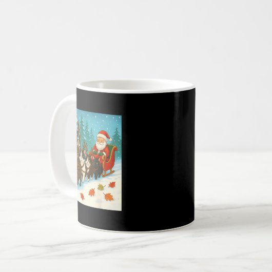 Funny Cat Reindeer Santa Christmas Design For Men Kaffeetasse (Vorderseite Links)