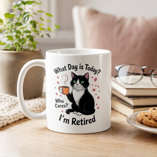 Funny Cat Rentirement Quotes Remüde Cat Day Kaffeetasse