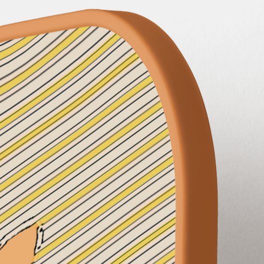 Funny Cat Retro Design Pickleball Schläger (Linke Seite)