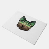 Funny Cat Retro Fußmatte (Schrägansicht)