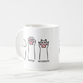 Funny Cat Rock Paper Schere Meme Game Spaß Art Kaffeetasse (Vorderseite Links)