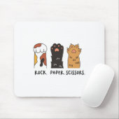 Funny Cat Rock Paper Schere Niedlich Cat Paws Kids Mousepad (Mit Mouse)
