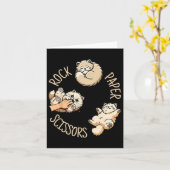 Funny Cat Rock Paper Schere Spiel Niedliche Katzen Karte (Gelbe Blume)