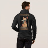 Funny Cat Samurai Alles wird dich töten Hoodie (Schwarz voll)
