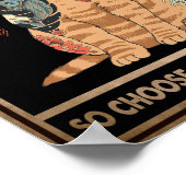 Funny Cat Samurai Alles wird dich töten Poster (Ecke)