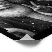 Funny Cat Santa Bigfoot Alien Christmas Selfie Tee Poster (Ecke)