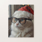 Funny Cat Santa Puzzle - Weihnachtsjigsaw (Vertikal)