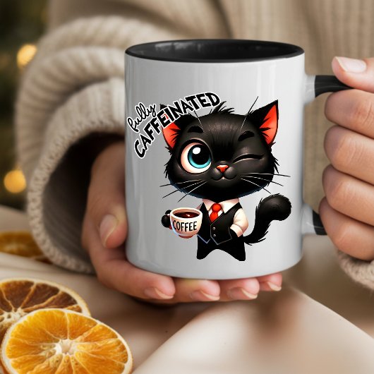 Funny Cat Sarcastic Animal Quote Coffee  Verwandlungstasse