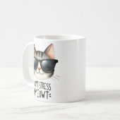 Funny Cat Sarcastic Quote Cartoon Kaffeetasse (Vorderseite Links)