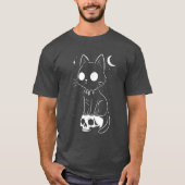Funny cat saying quote skull kawaii T-Shirt (Vorderseite)