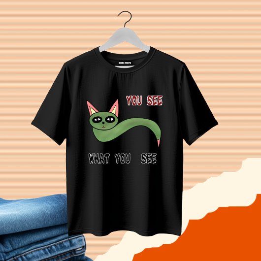 Funny Cat Schlange T-Shirt