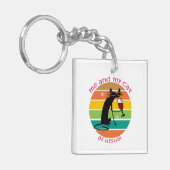 Funny Cat Schlüsselanhänger (Vorderseite links)